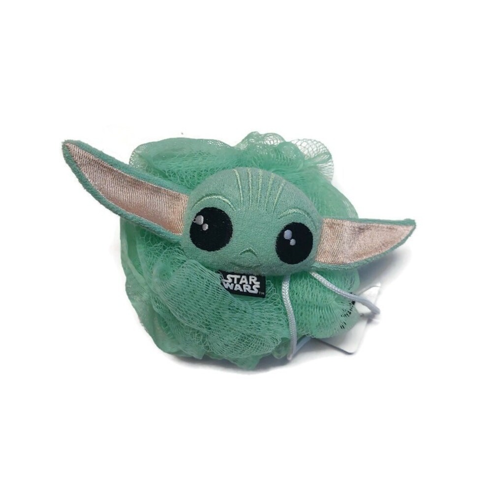 Star Wars Grogu Child Bath Pouf Unisex Kids Shower Body Scrubber Green Ages 3+